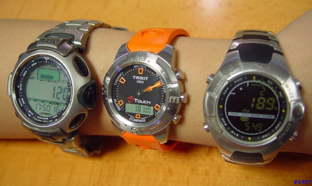 賞析三款登山運動表 CASIO PRG50 vs TISSOT T-Touch vs SUUNTO Observer