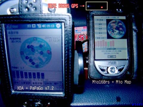 Mio168rs V.S. XDA I + 環天BR305 GPS