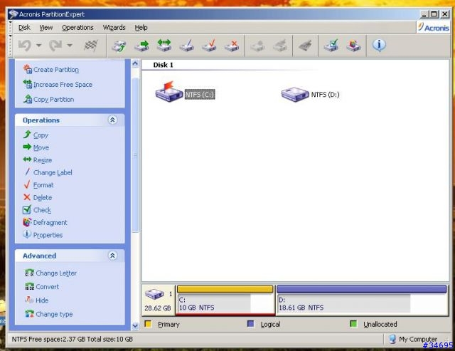 除了Acronis True Image...推薦給大家Acronis PartitionExpert...超好用的硬碟工具