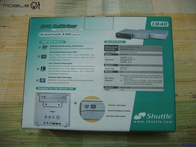 浩鑫CR40 16倍速多功能DVD燒錄機現身囉...