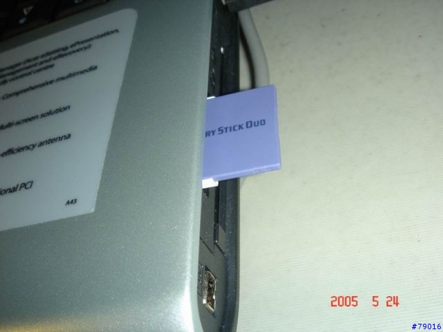 ACER 1692 的讀卡機變身-內建memory stick duo adaptor