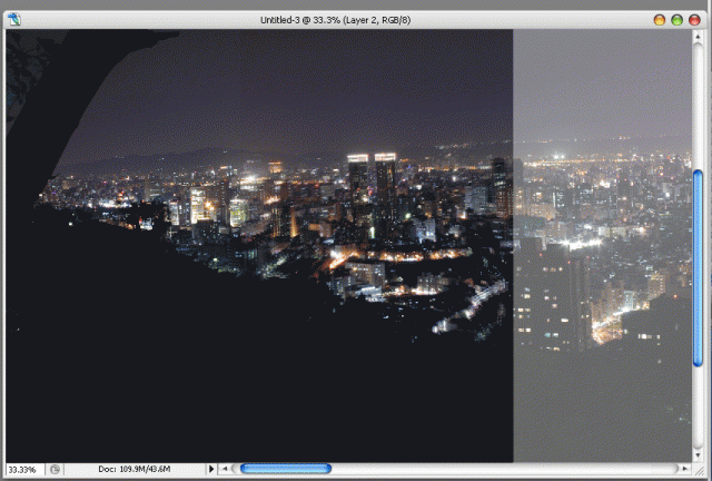 寬景圖製作教學-以象山夜景做例