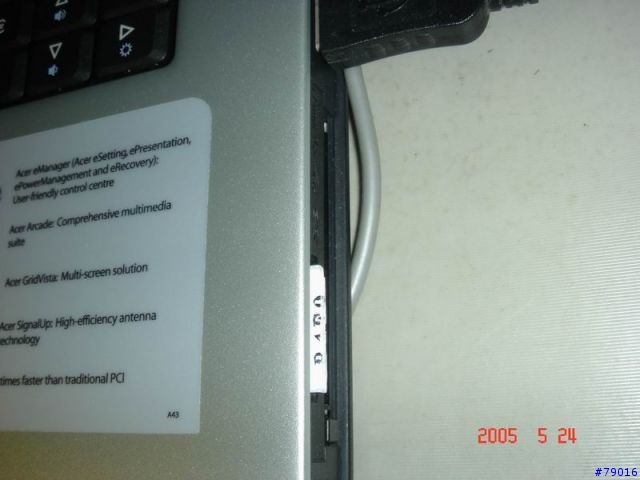 ACER 1692 的讀卡機變身-內建memory stick duo adaptor