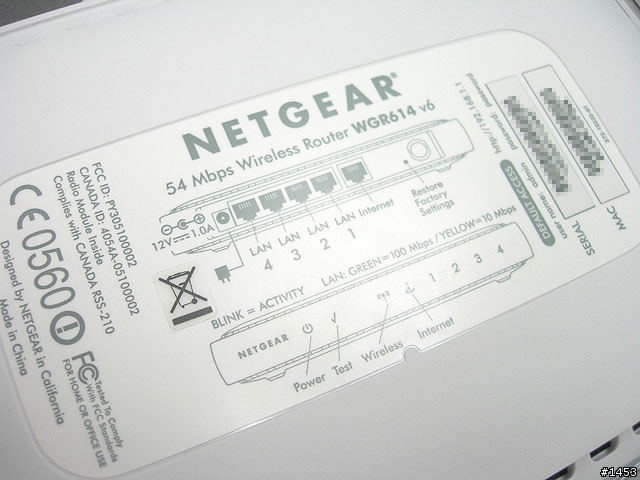 NETGEAR WGR614 無線網路寬頻分享器