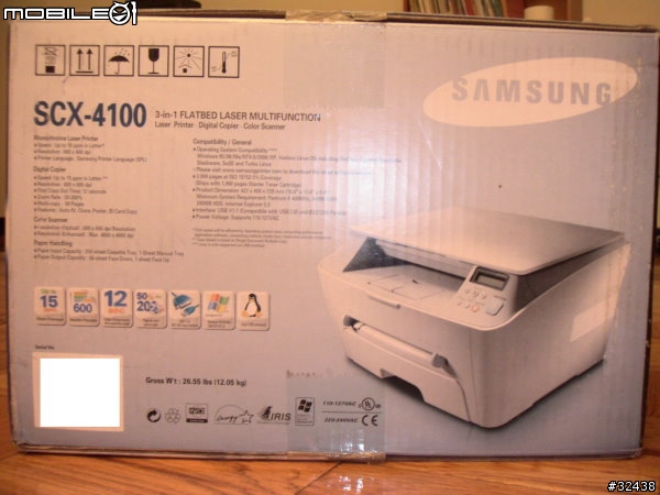Samsung SCX-4100 單色雷射事務機 開箱報告