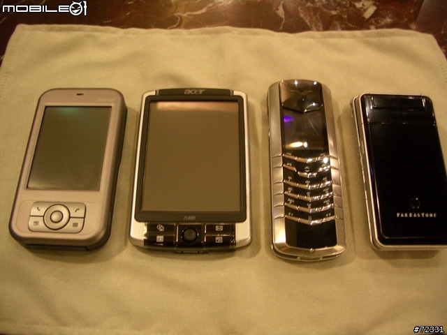 Acer n300、Vertu、Sharp T91、Dopod 828 大合照