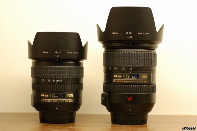 Nikon 18-70 vs 18-200VR (室外篇)