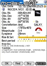 palm上天文軟體 astromist 2.41