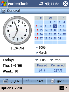 PocketClock 1.2.1(WM5 supported) Retail