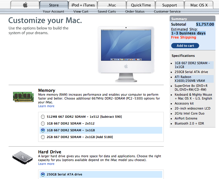 iMac 20"催下去啦~衝了啦~