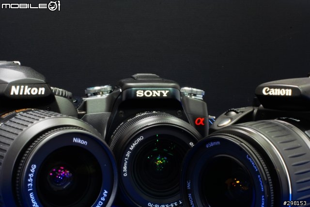 Sony Alpha 100,Canon 350D,Nikon D50 疊疊樂+高感度雜訊測試