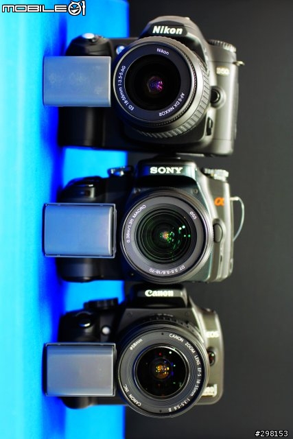 Sony Alpha 100,Canon 350D,Nikon D50 疊疊樂+高感度雜訊測試