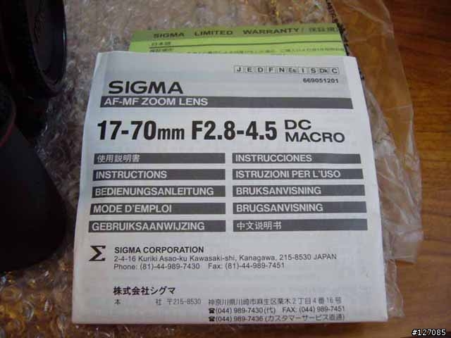 分享Nikon D80+Signa 17-70 開箱照