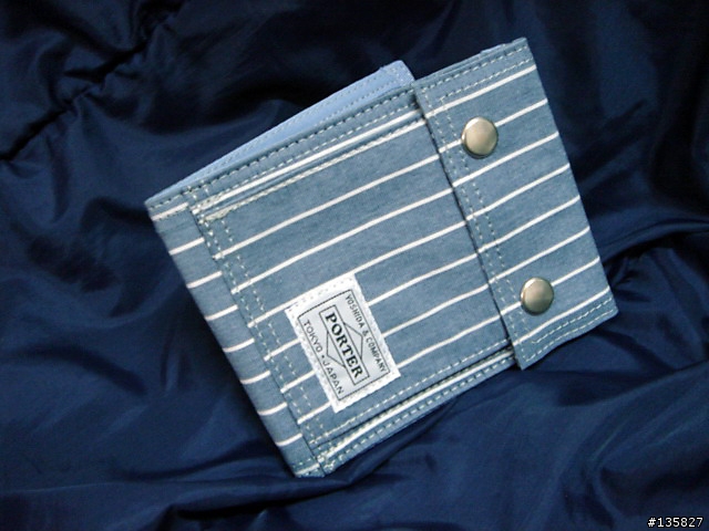 Porter 70週年-BLUE STRIPES皮夾