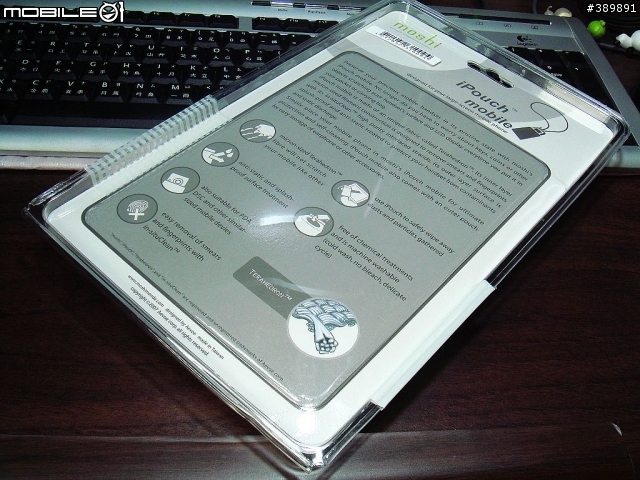 moshi iPouch Mobile保護套開封照-k810i指紋機最愛