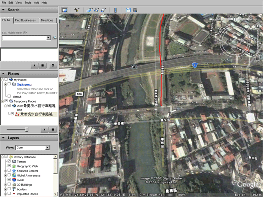 Bike路線KMZ檔下載:景美舊橋頭~淡水捷運站
