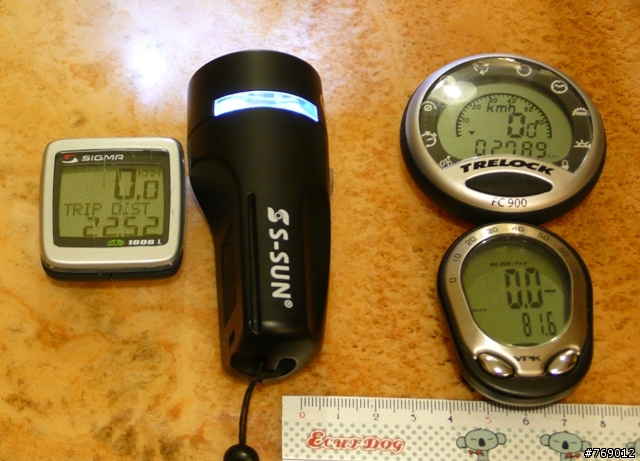 車燈測試 (S-SUN SS-L122W,CATEYE HL-EL520,TRELOCK LS730,S-SUN SS-L130W)四款比較!