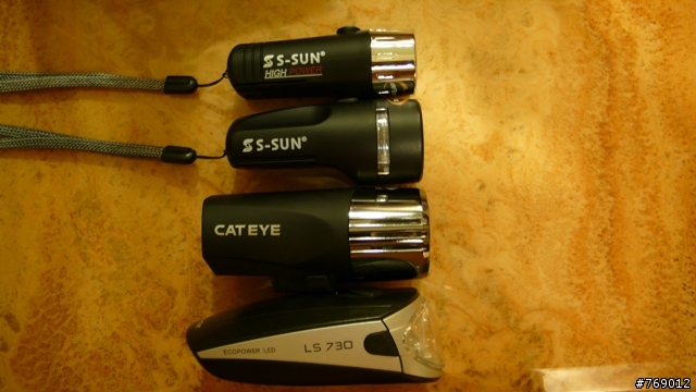 車燈測試 (S-SUN SS-L122W,CATEYE HL-EL520,TRELOCK LS730,S-SUN SS-L130W)四款比較!