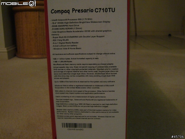 Compaq C700 系列之 C710TU 經濟型筆電粗淺分享文