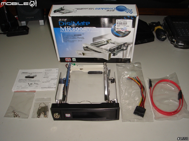 免使用抽取盒的抽取式硬碟盒 - 伽利略 MR600 SATA I/II 抽取式硬碟盒