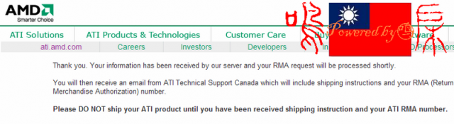 ATI送原廠RMA方式=ATI(AMD)-RMA only for "BBA"---三部曲