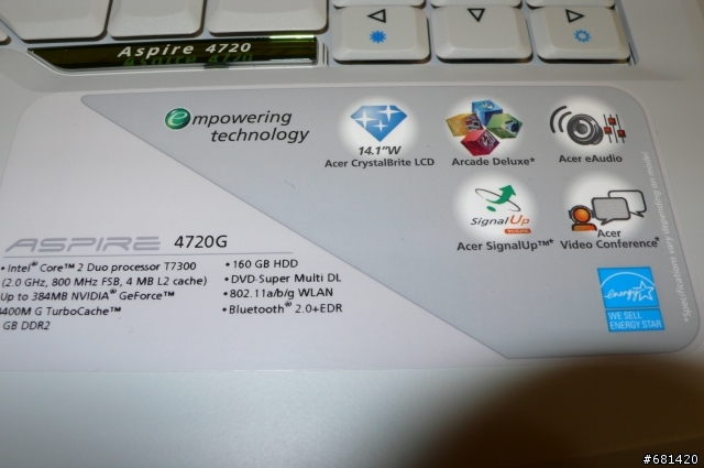 Acer 4720G T7300分享