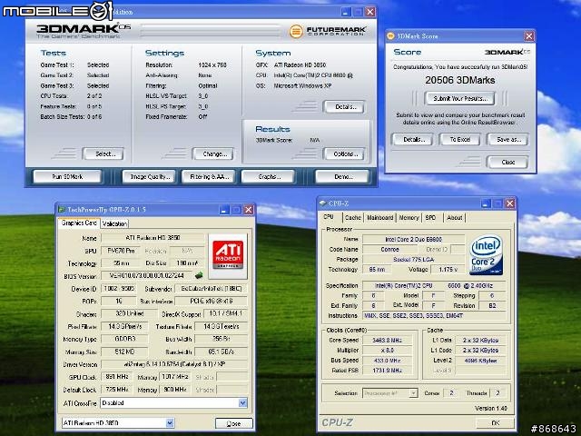 撼訊3850 512MB V-MOD 小測