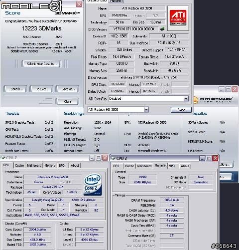 撼訊3850 512MB V-MOD 小測
