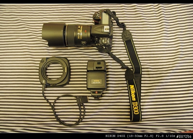 新手D300 + AF-S VR Micro Nikkor ED 105mm F2.8G + SUNPAK Auto DX12R 代買開箱記