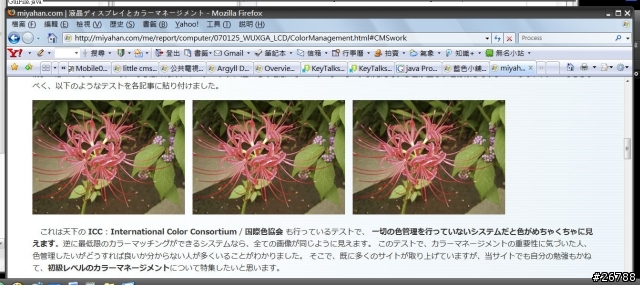 IE。FireFox2 色彩管理功能支援達成!