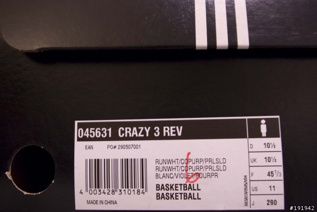 意外入手~ADIDAS CRAZY 3 REV KOBE復刻鞋