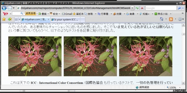 IE。FireFox2 色彩管理功能支援達成!