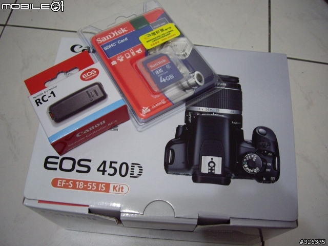 Canon EOS 450D (PCHOME) 不專業偽開箱文+測焦結果