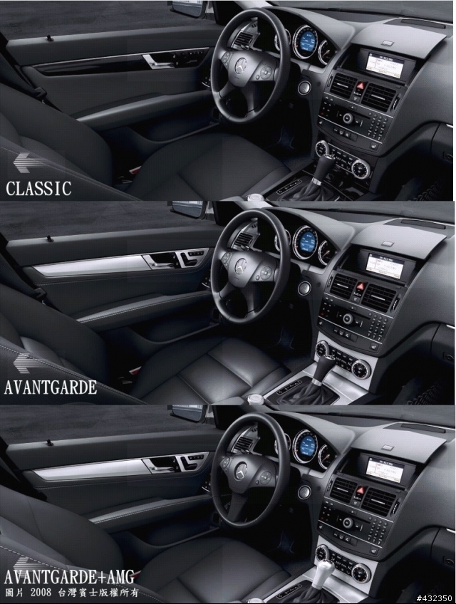 W204 CLASSIC.AVANTGARDE.AMG 外觀內裝差異比較圖 !