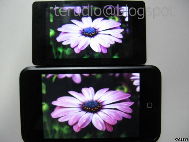 藍魔Rm970 VS iPod Touch 之螢幕比較