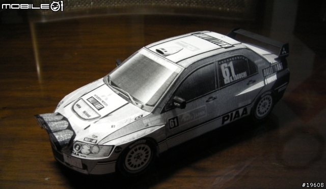 (分享)EPSON NSX + Mitsubishi Lancer EVO 紙模- 完工照