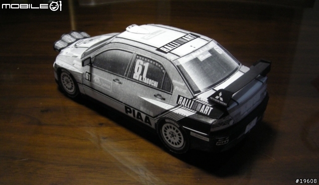 (分享)EPSON NSX + Mitsubishi Lancer EVO 紙模- 完工照