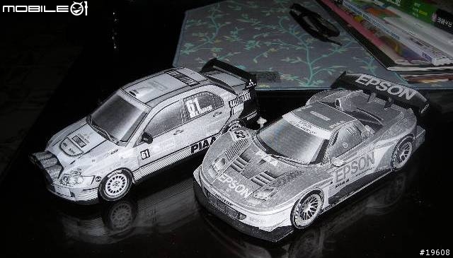 (分享)EPSON NSX + Mitsubishi Lancer EVO 紙模- 完工照