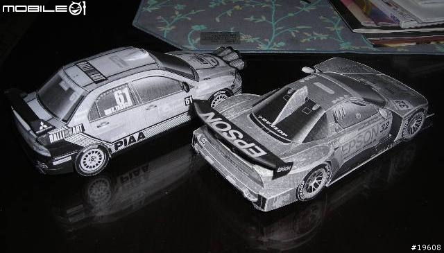 (分享)EPSON NSX + Mitsubishi Lancer EVO 紙模- 完工照