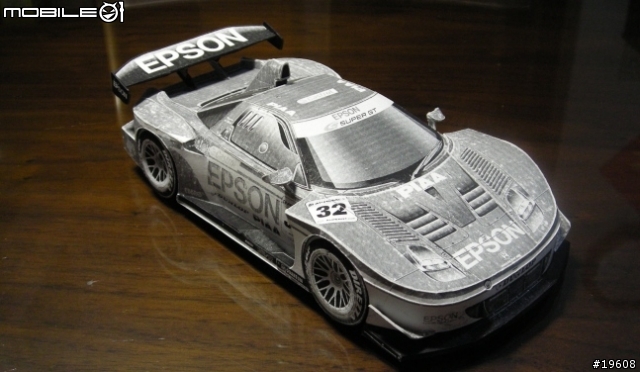 (分享)EPSON NSX + Mitsubishi Lancer EVO 紙模- 完工照