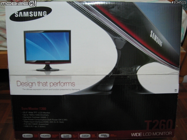 [超不專業開箱報告〕SAMSUNG三星 T260_26吋電腦寬螢幕顯示器(不定期更新)