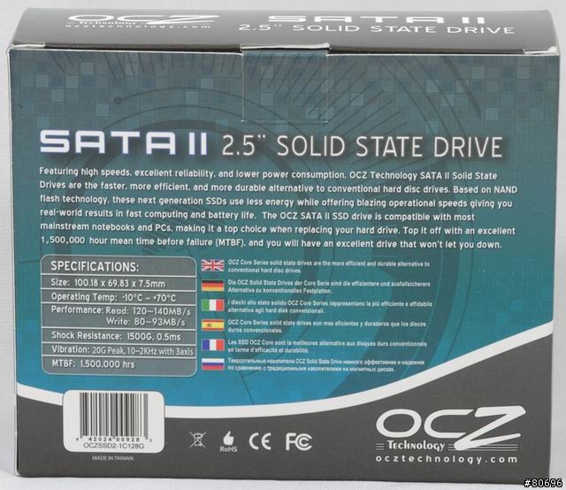 OCZ CORE系列128GB SSD固態硬碟簡介及測試