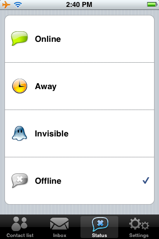 鼎鼎大名的多功能及時通軟體 IM+ 終於在iPhone上出現了 - MSN, Yahoo 即時通, Google Talk, AIM...