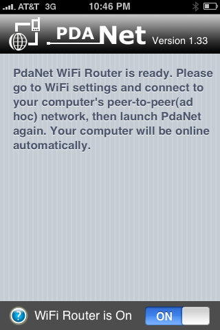 iPhone - PdaNet 讓 iPhone 變成 wireless router