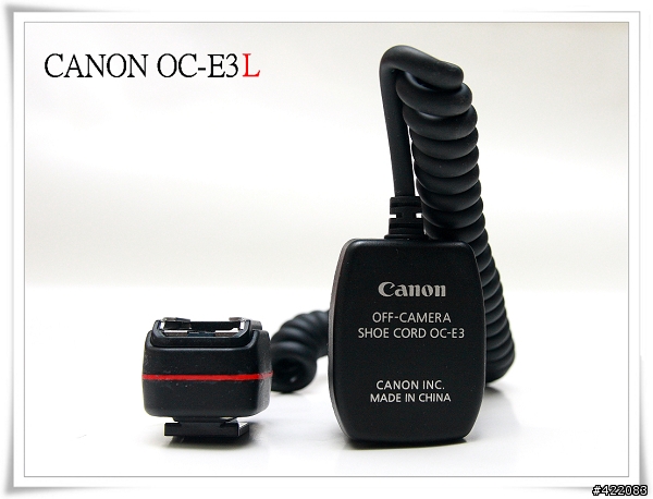 史上第一條CANON原廠 紅色橡皮筋 OC-E3 離機閃燈線