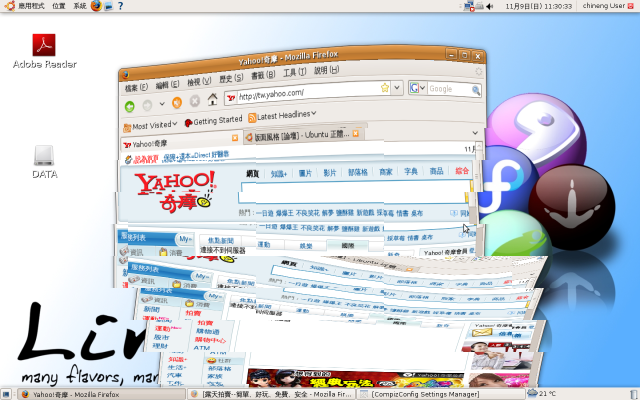 玩樂UBUNTU 8.10之3D立體桌面特效