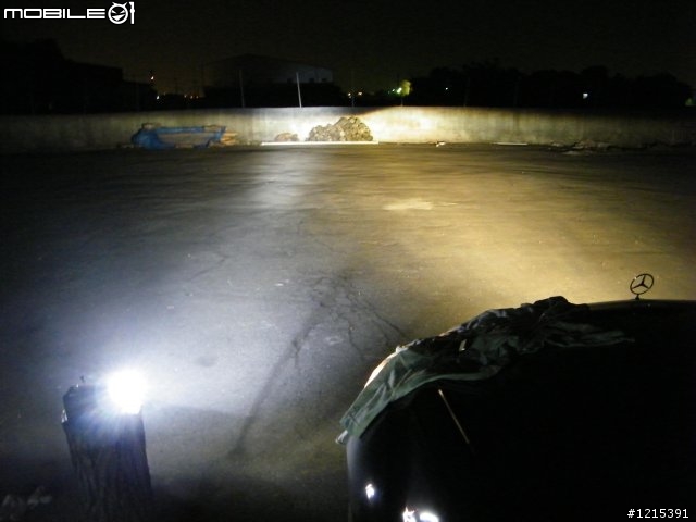 自行車燈vsBenz/朋馳 S350~HID大燈