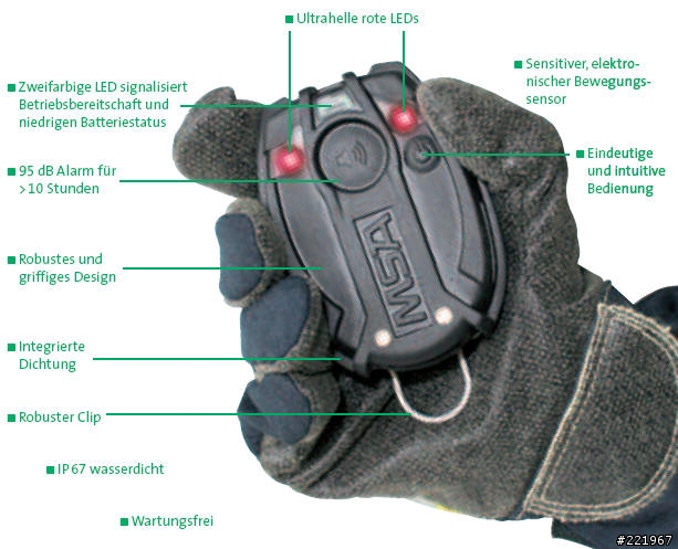 MSA個人警報器 motion SCOUT