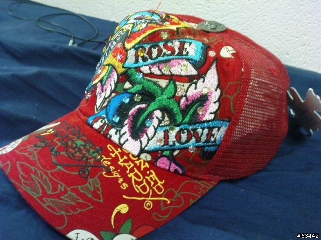 紅色 ED HARDY 鑲鑽網帽...加映黑色基本款