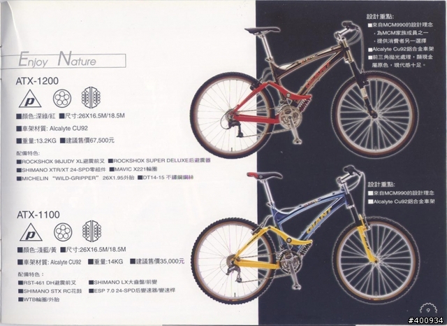 捷安特型錄回顧<2009.02.16新增型錄全車款完成>